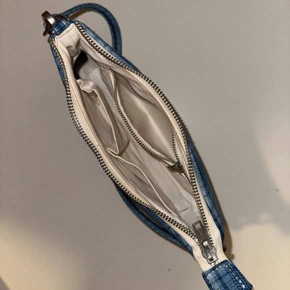 💙 Brandy Melville Blue Plaid Mini Shoulder Bag - Picture 3 of 4